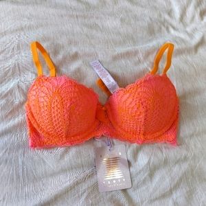 NWT Savage x Fenty orange/pink bra